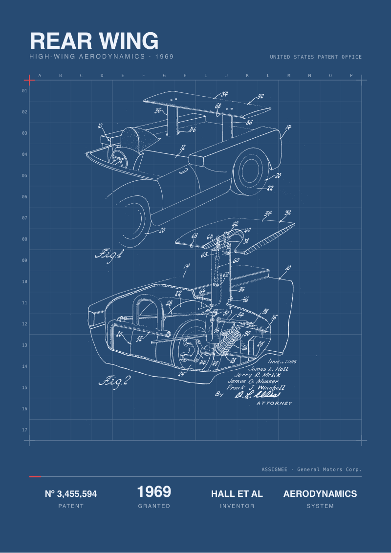 Rear Wing Patent, 1969