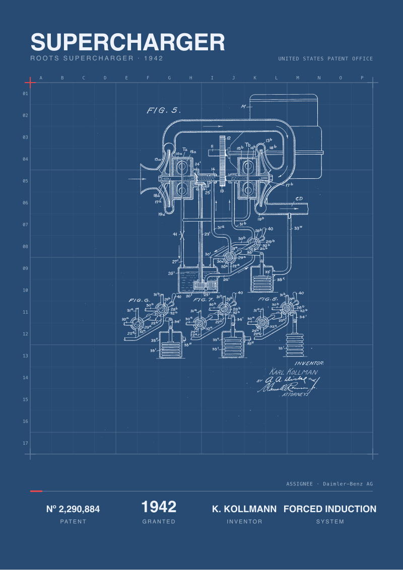 Supercharger Patent, 1942